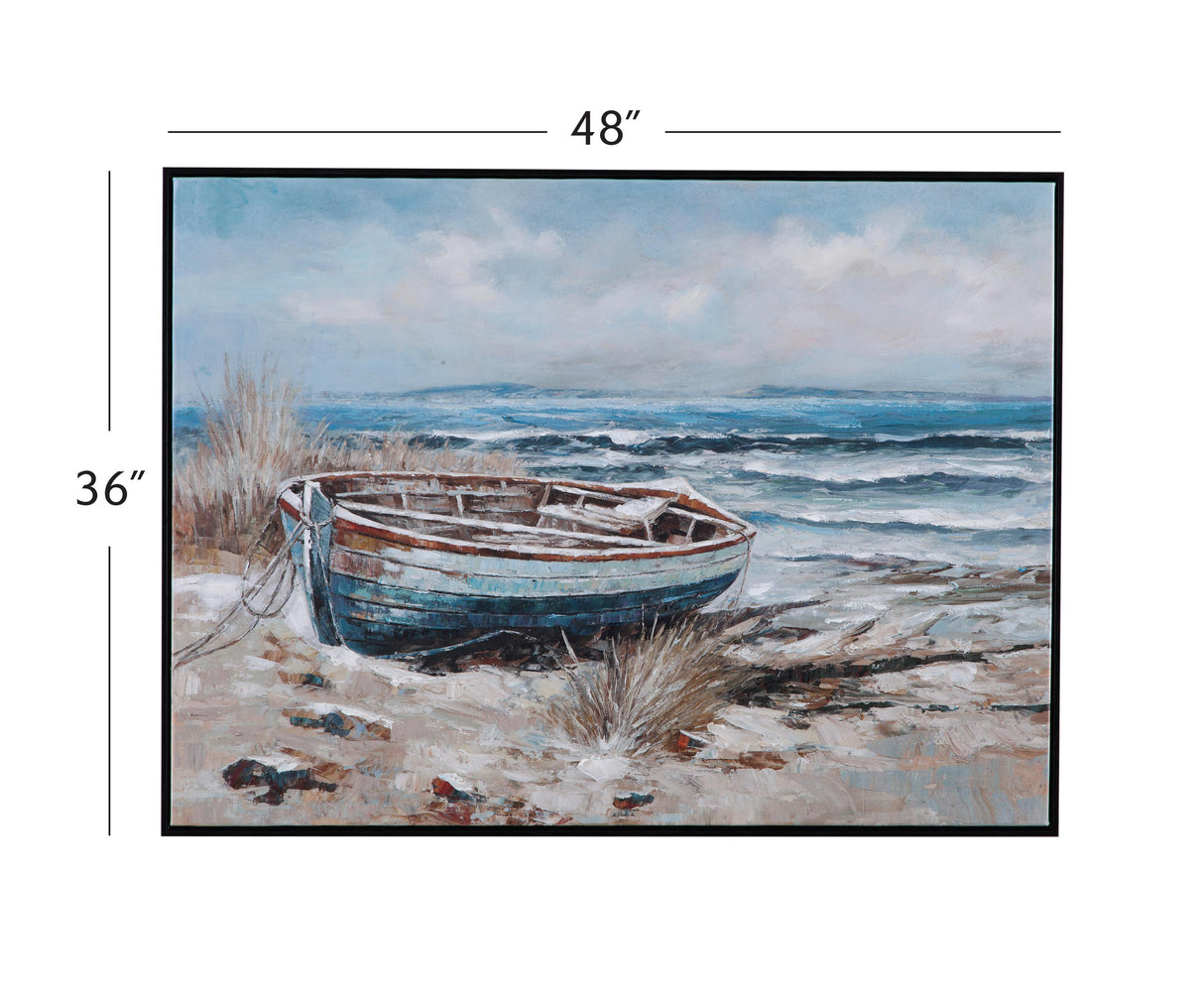 Bassett Black Frame Mo Bay Framed Canvas