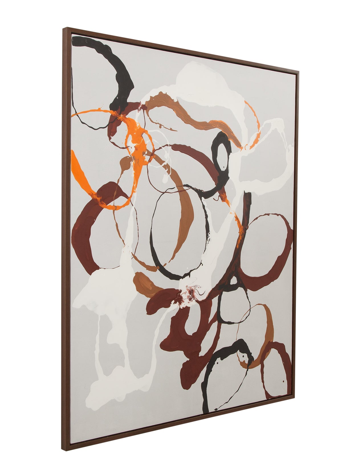 Bassett Brown Carnival Framed Canvas