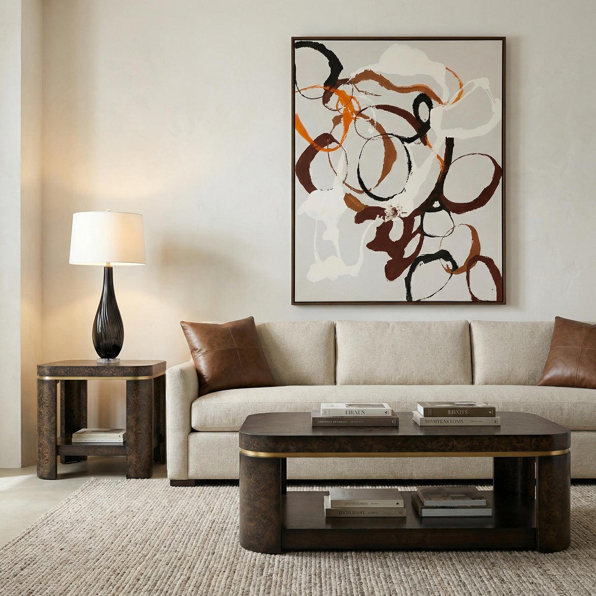 Bassett Brown Carnival Framed Canvas