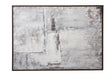 Bassett Light Gray, Dark Gray, Greige, White, Brown Frame Triad Framed Canvas