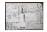 Bassett Light Gray, Dark Gray, Greige, White, Brown Frame Triad Framed Canvas