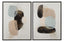 Bassett Black, Powder Blue, Peach, Off White, Black Frame Athena Framed Canvas s/2