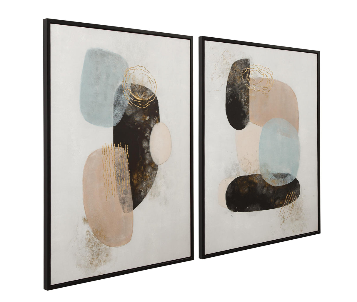 Bassett Black Athena Framed Canvas s/2