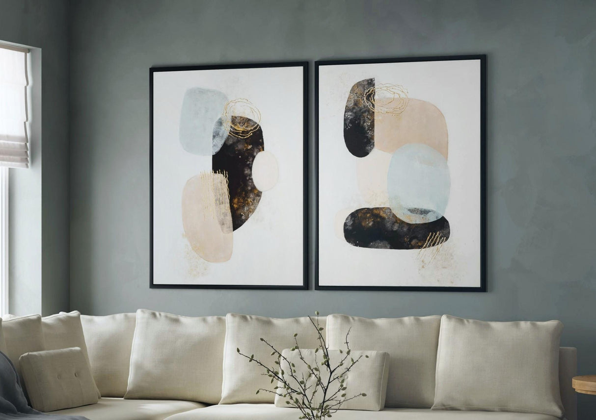 Bassett Black Athena Framed Canvas s/2