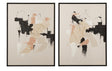 Bassett Black, White, Beige, Peach, Black Frame Intuitive Framed Canvas s/2