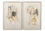 Bassett off white, beige, white, black, silver frame Spencer Framed Canvas s/2