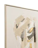 Bassett off white, beige, white, black, silver frame Spencer Framed Canvas s/2