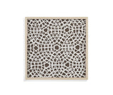 Bassett Natural Blonde, White, Brown Lined Wall Art
