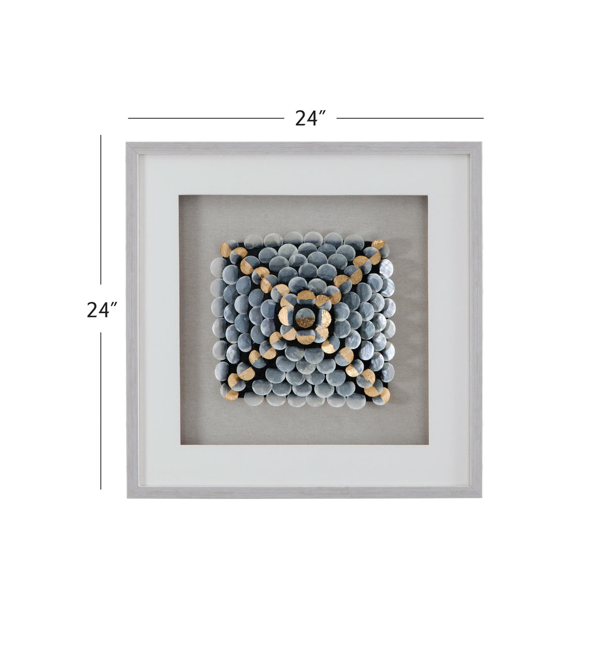 Bassett Silver Frame Roselle Wall Art