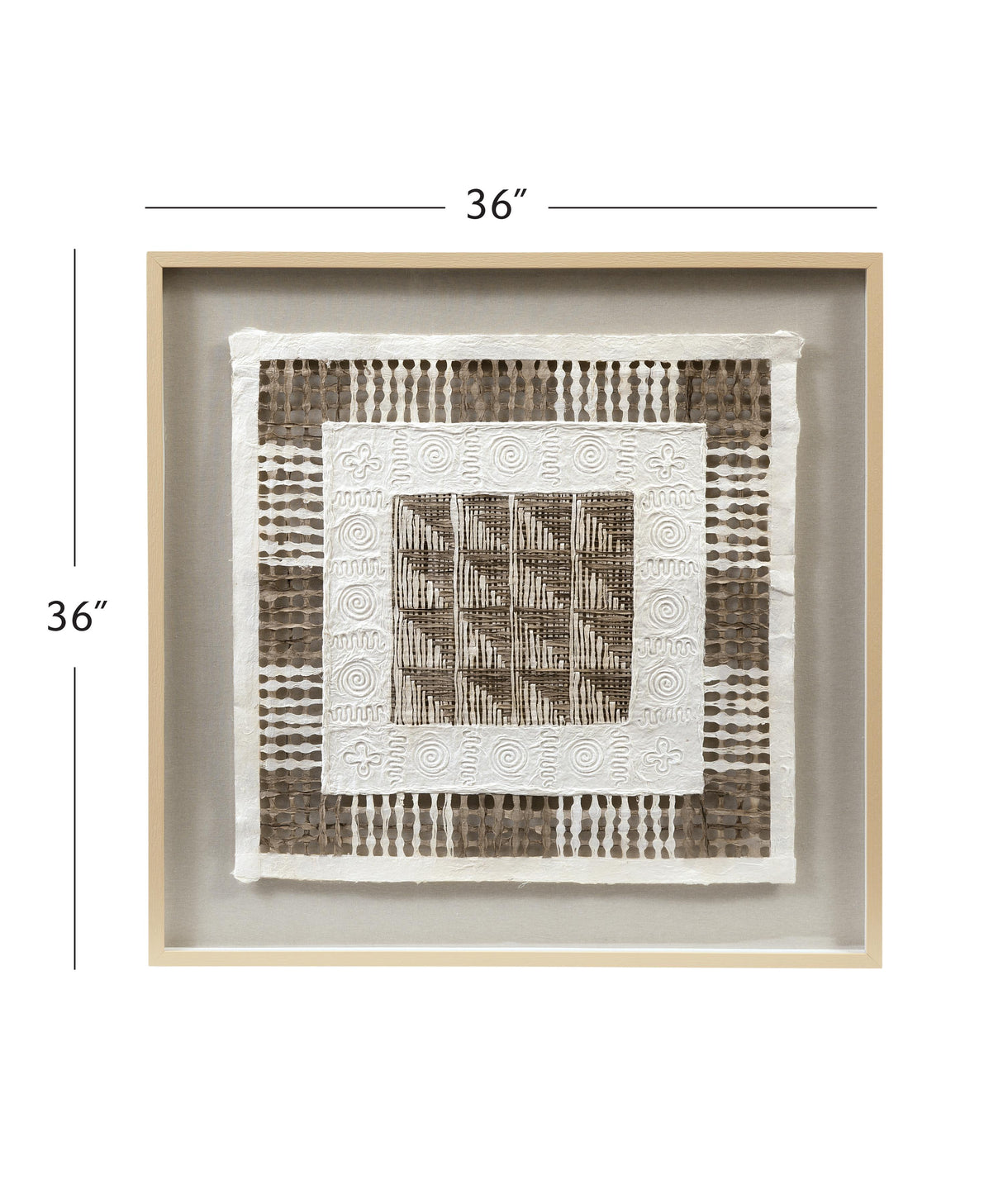 Bassett Natural Frame Taughtrope Wall Art