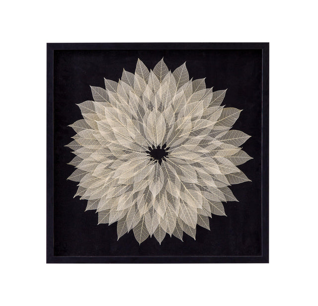 Bassett Black Frame Translucent Leaf Wall Art