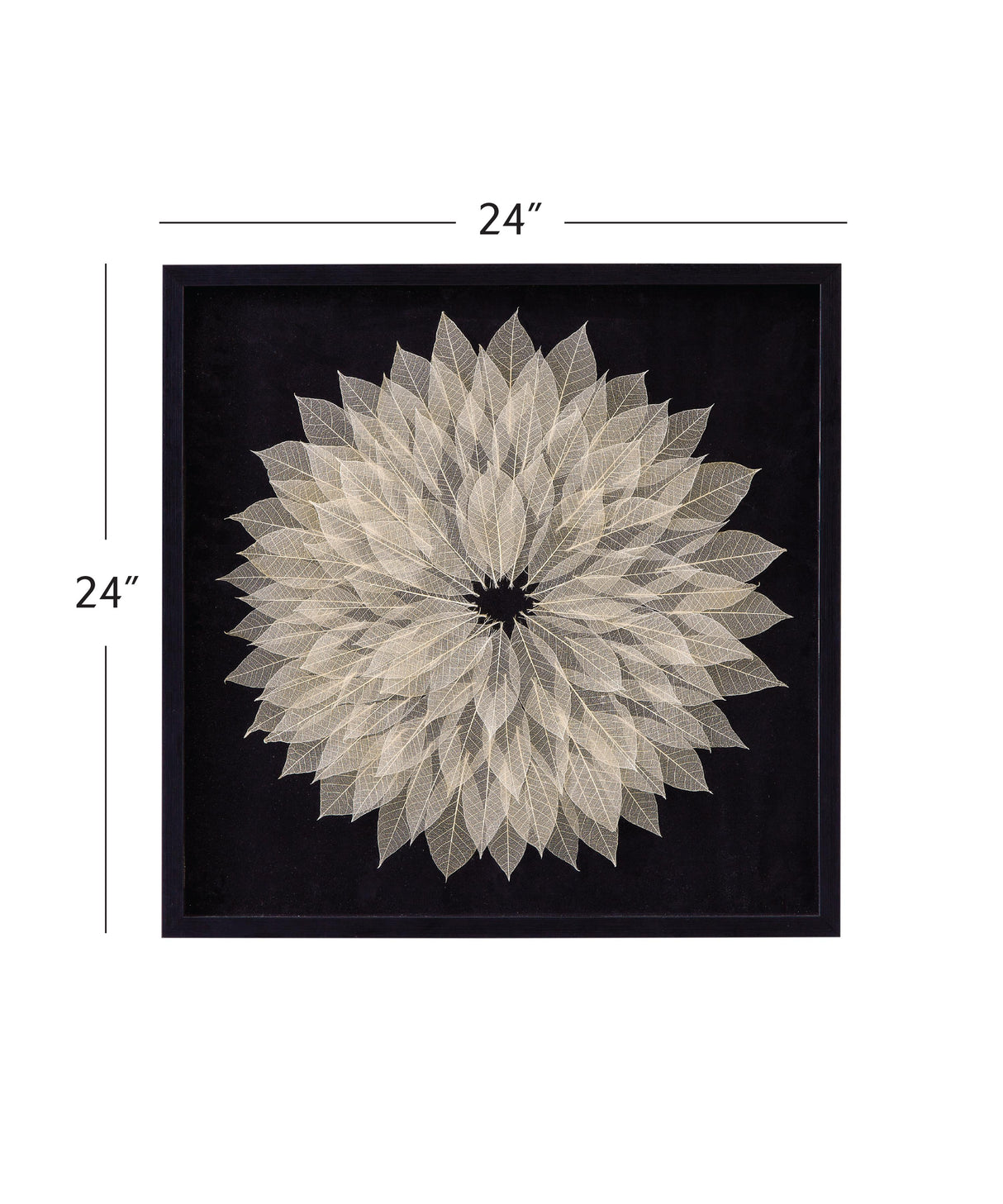 Bassett Black Frame Translucent Leaf Wall Art