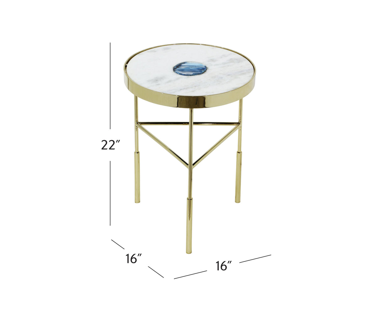 Bassett Polished Gold Delilah Accent Table