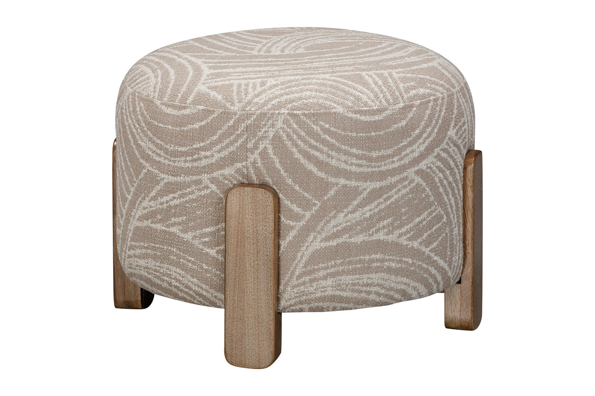 Bassett Khaki Swirl Willow Accent Ottoman