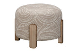 Bassett Khaki Swirl Willow Accent Ottoman