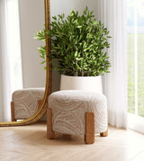 Bassett Khaki Swirl Willow Accent Ottoman