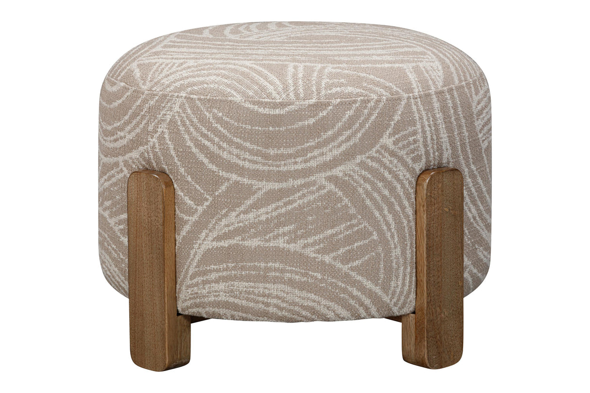 Bassett Khaki Swirl Willow Accent Ottoman