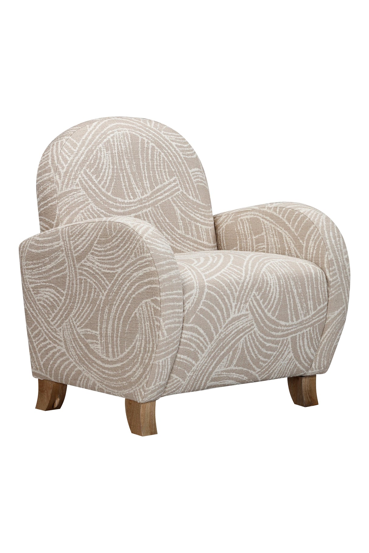 Bassett Khaki Swirl Willow Accent Chair