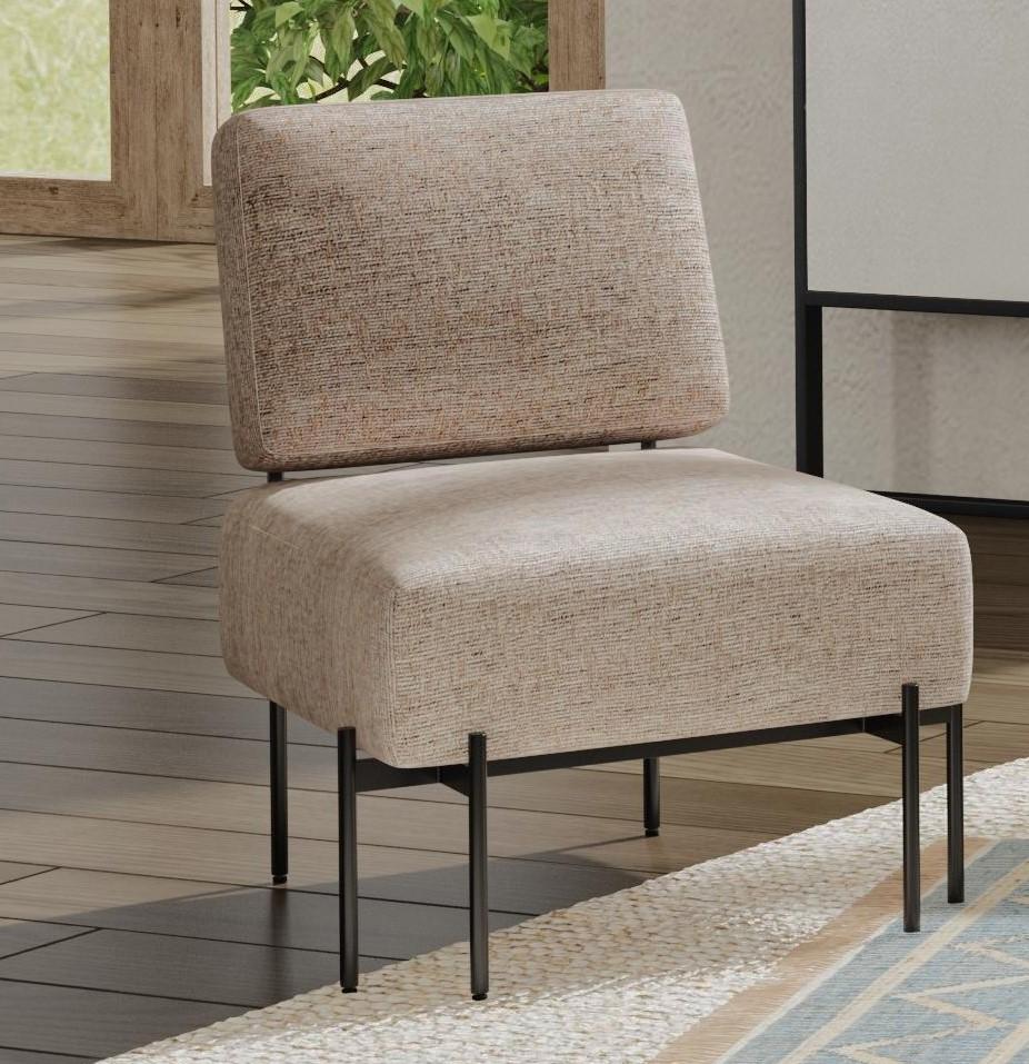 Bassett Walnut & Matte Black Pennington Accent Chair