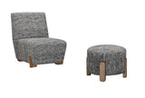 Bassett Exquisite Zebra Jasper Accent Ottoman