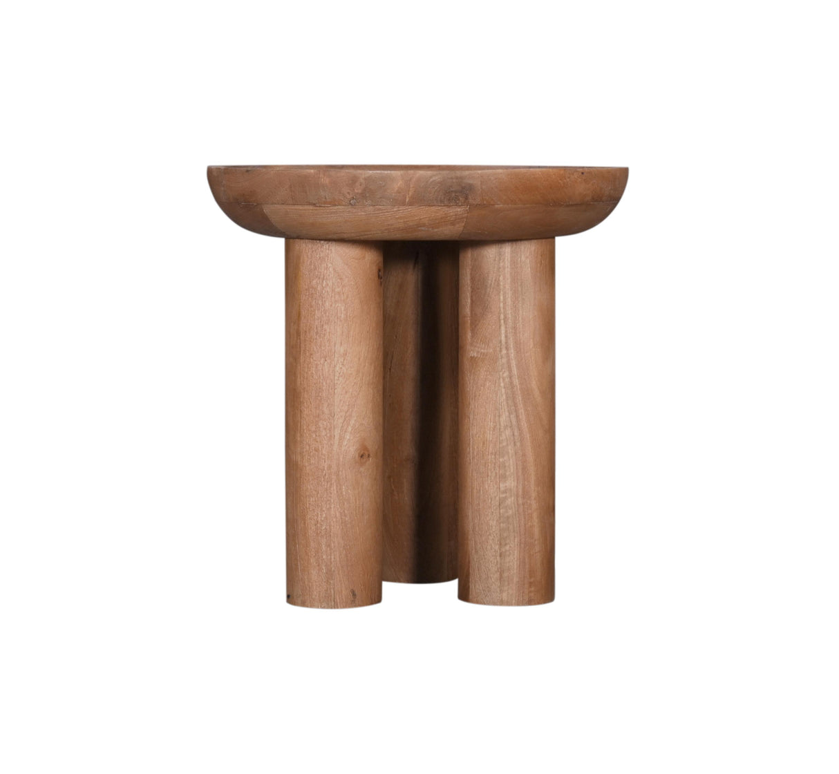 Bassett Natural Mango w/ Sandblasting Blair Round End Table