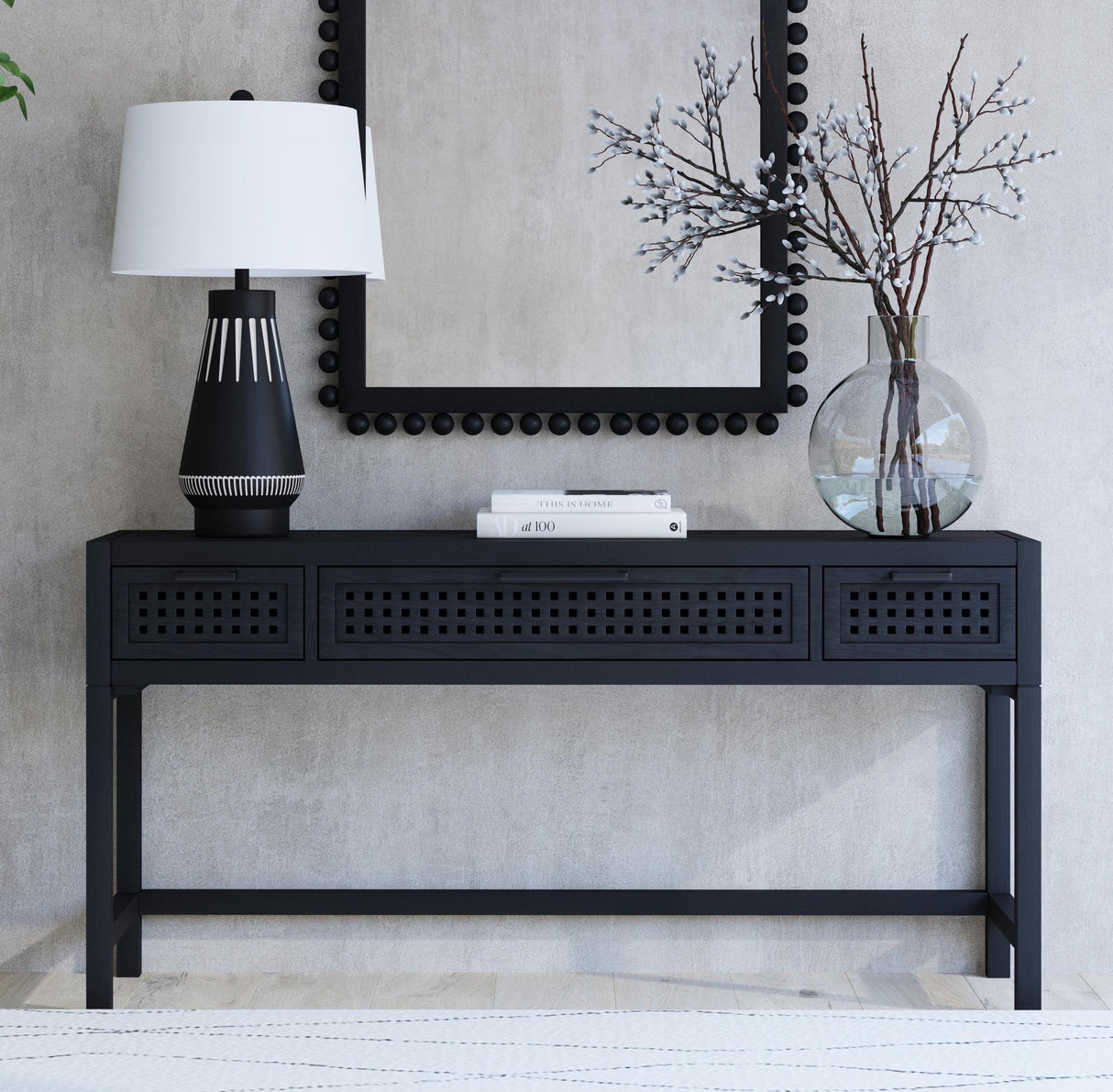 Bassett Black Pentak Console Table