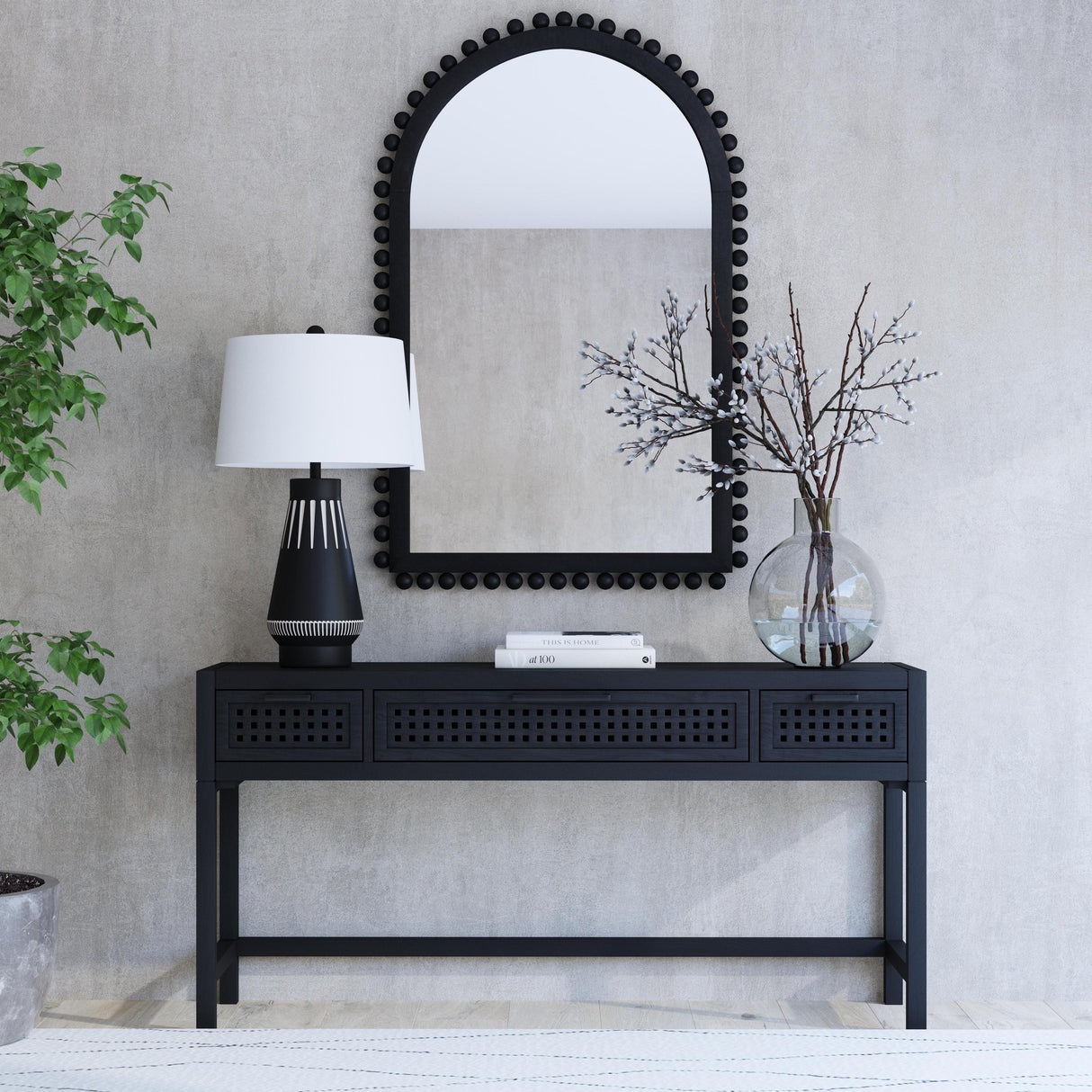Bassett Black Pentak Console Table