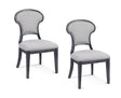Bassett Cerused black/grey Mateo Dining Chair Set of 2