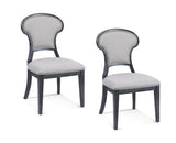 Bassett Cerused black/grey Mateo Dining Chair Set of 2