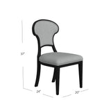 Bassett Black Mateo Dining Chair Set of 2