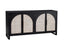 Bassett Matte Black Oak with Natural Box Weave Cane Ashton Server