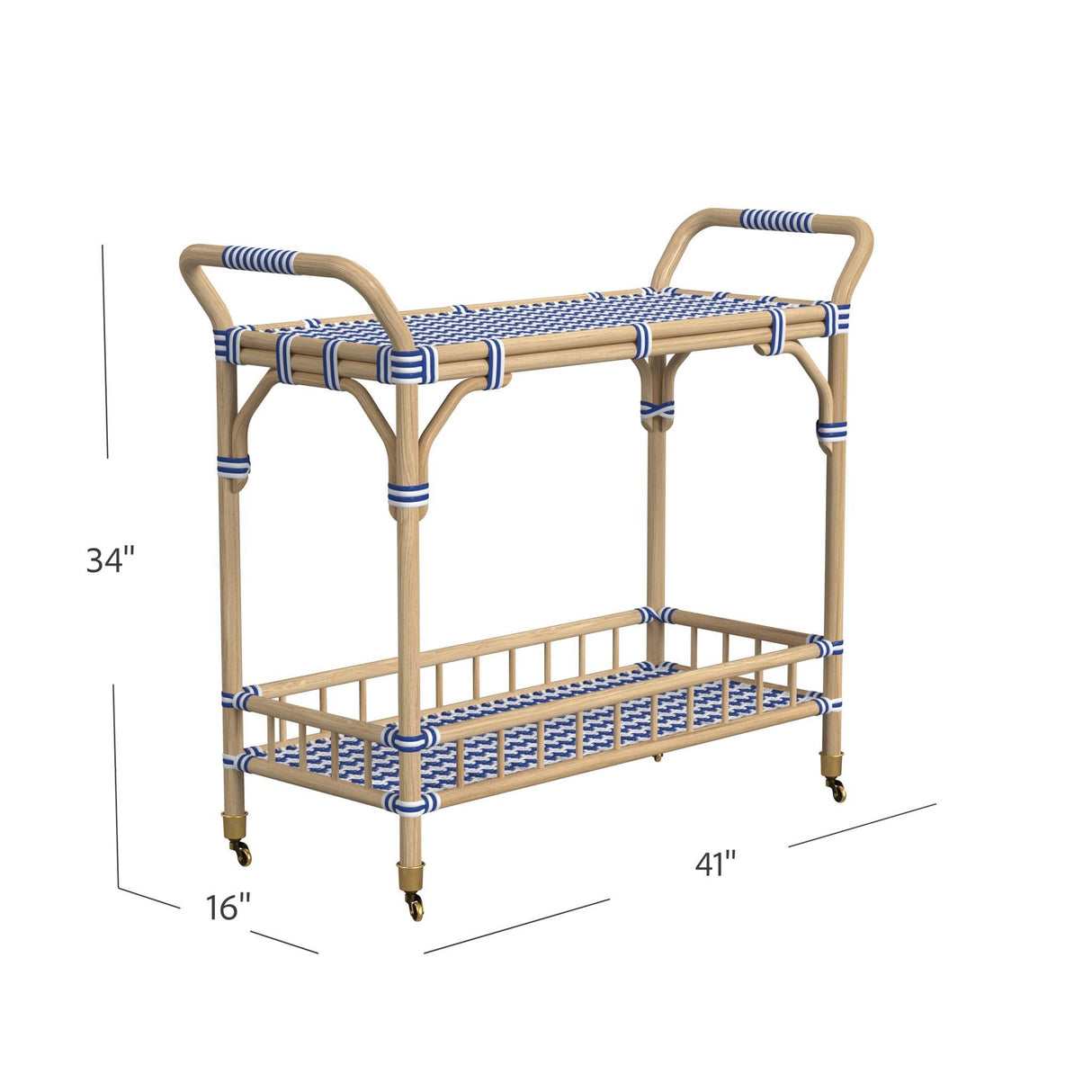 Bassett Blue Ventana Bar Cart
