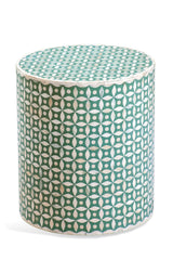 Bassett Ivory Green Finch Accent Table
