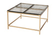 Bassett Brushed Gold / Cast Glass Marisa Cocktail Table