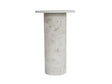 Bassett White Marble Claude White Accent Table