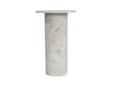 Bassett White Marble Claude White Accent Table
