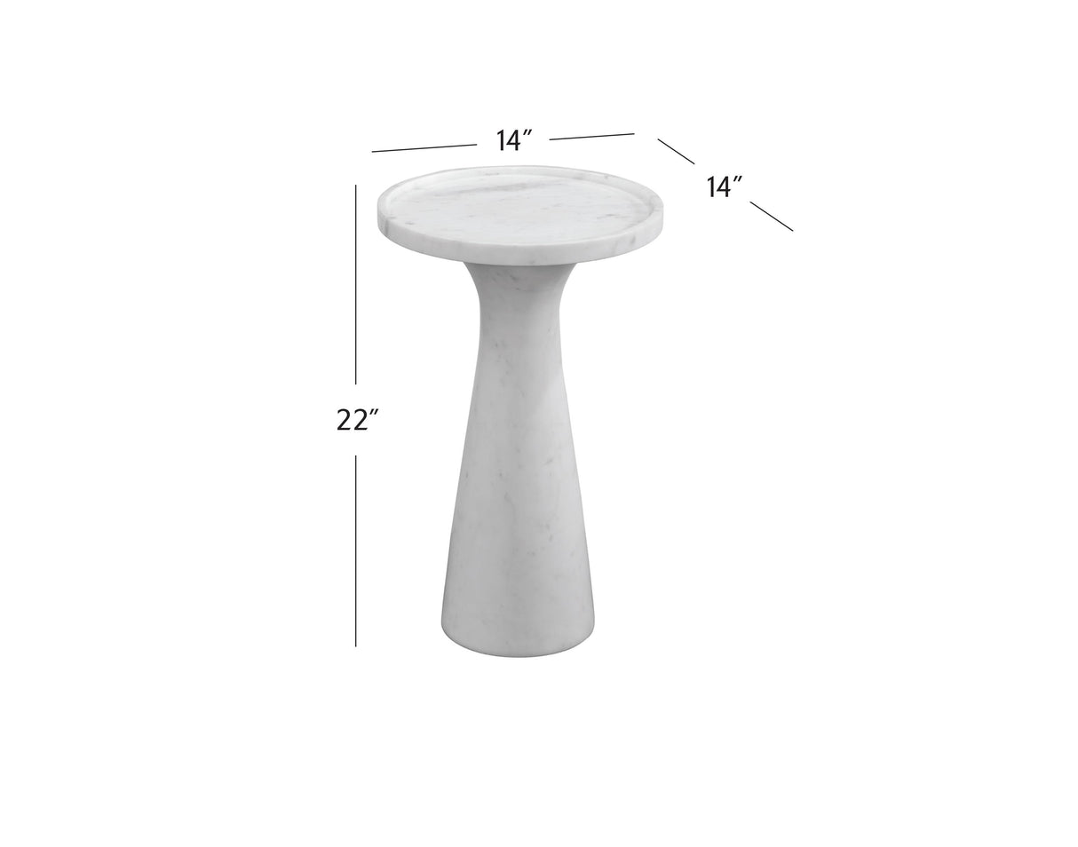 Bassett White Baird Accent Table