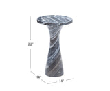 Bassett Grey Marble Baird Gray Accent Table