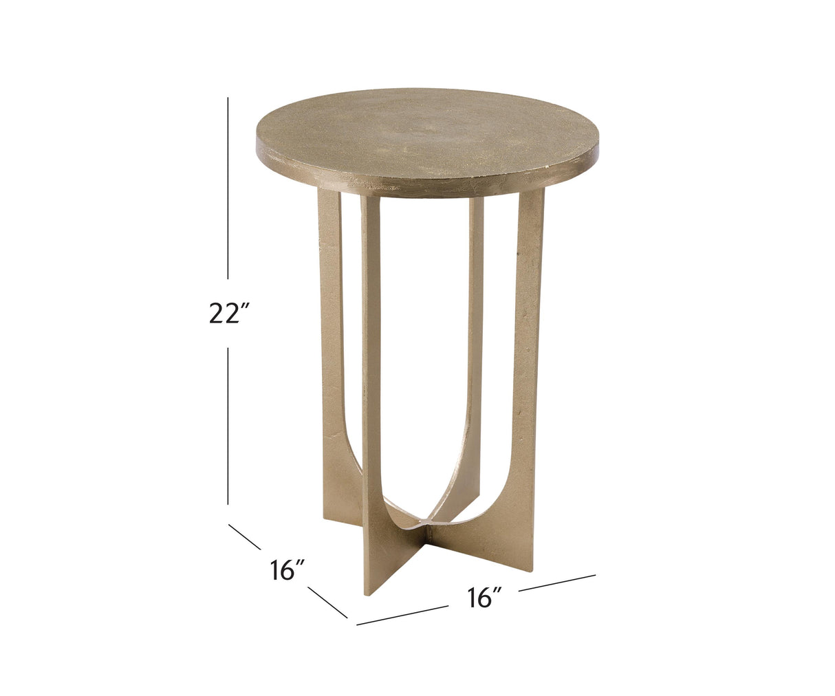 Bassett Gold Ava Accent Table