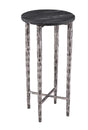 Bassett Silver/ Black Marble Mendez Accent Table