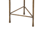 Bassett Antique Brass/ White Marble Knapp Accent Table