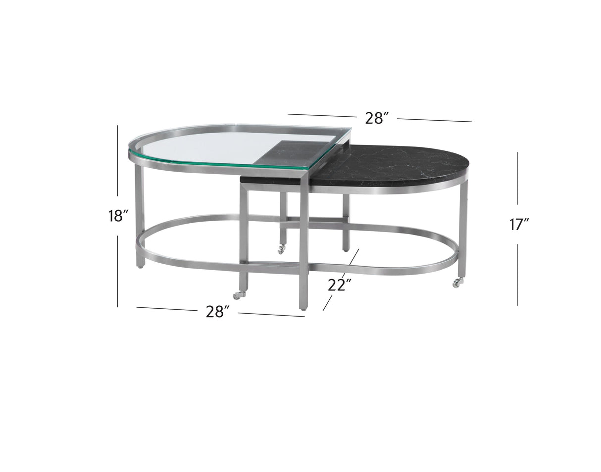 Bassett Black Hensley Bunching Cocktail Table