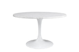 Bassett White Marble/White Dunham Dining Table