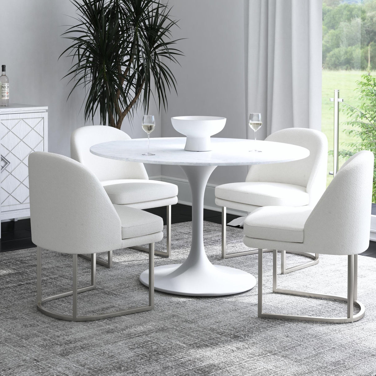 Bassett White Dunham Dining Table