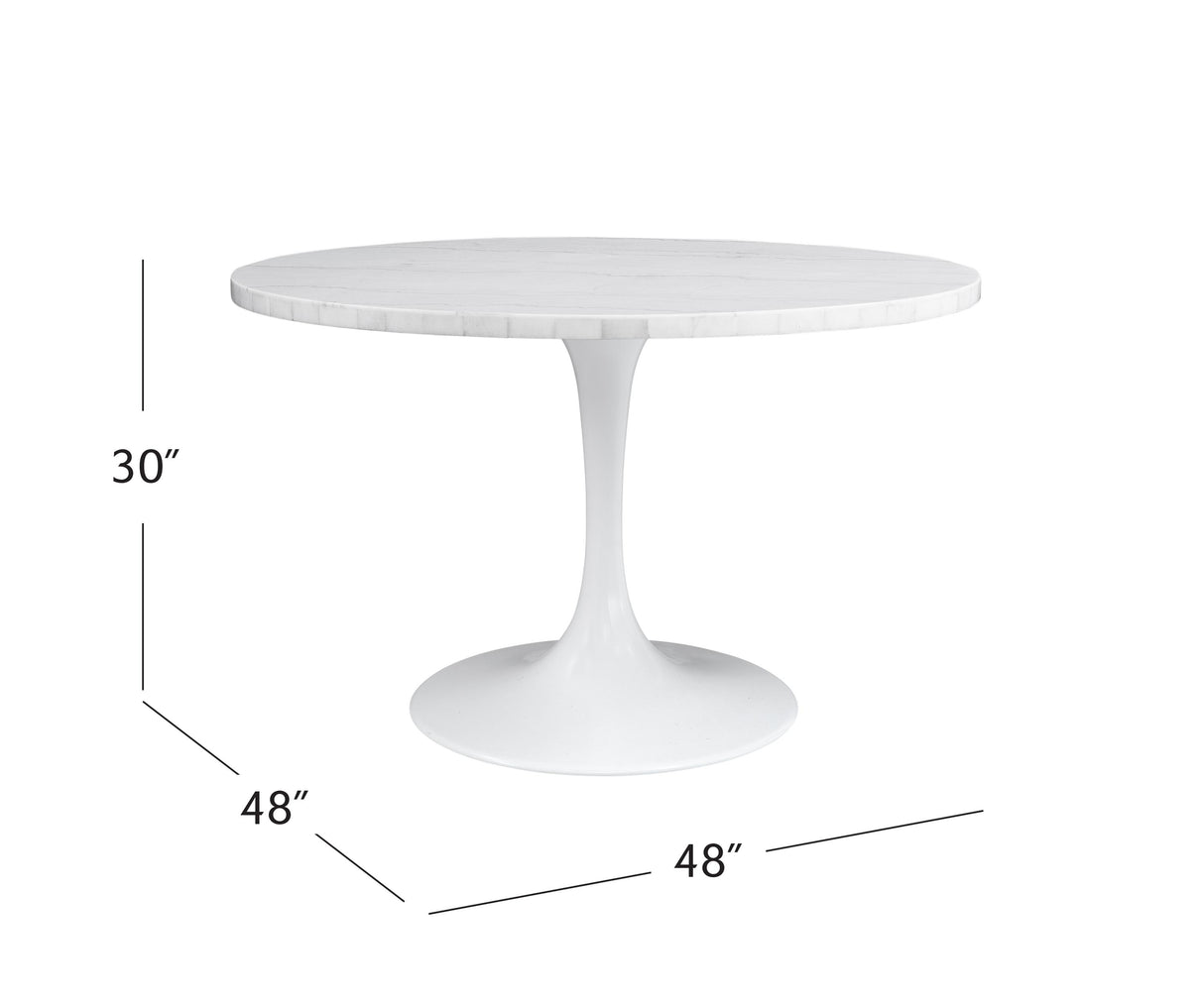 Bassett White Dunham Dining Table