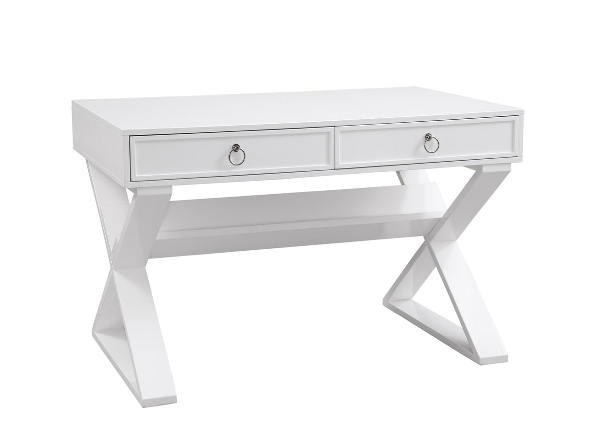 Bassett High Gloss White Everly Desk