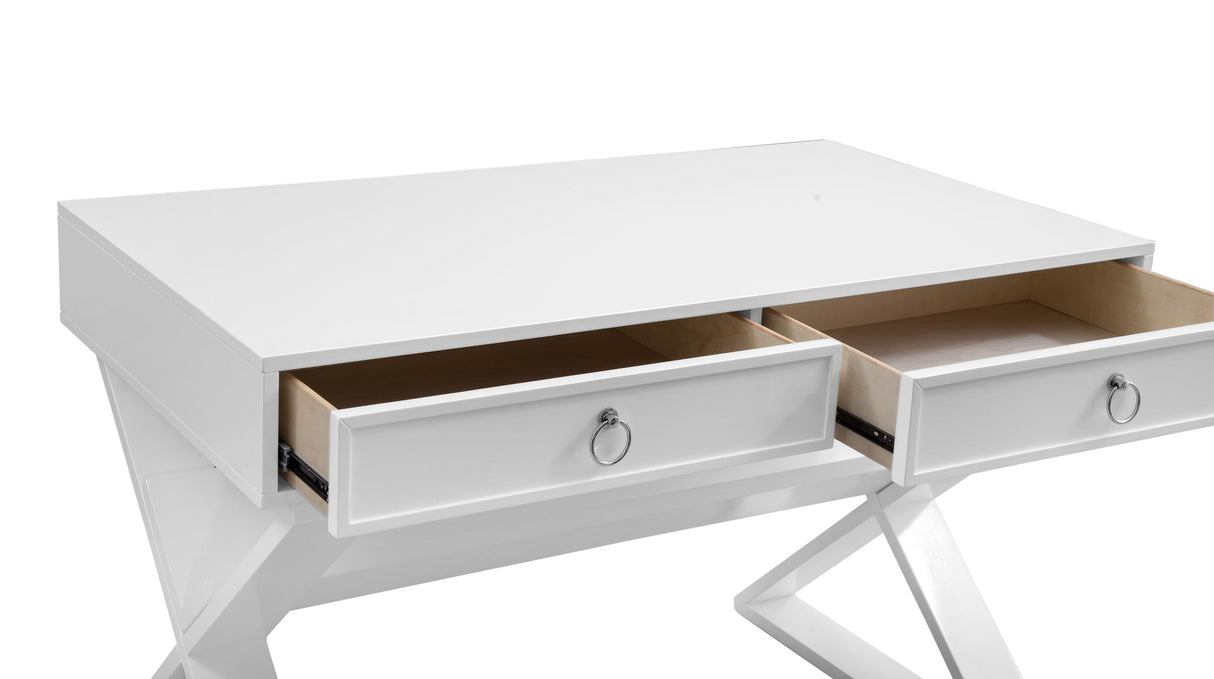 Bassett High Gloss White Everly Desk