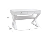 Bassett High Gloss White Everly Desk