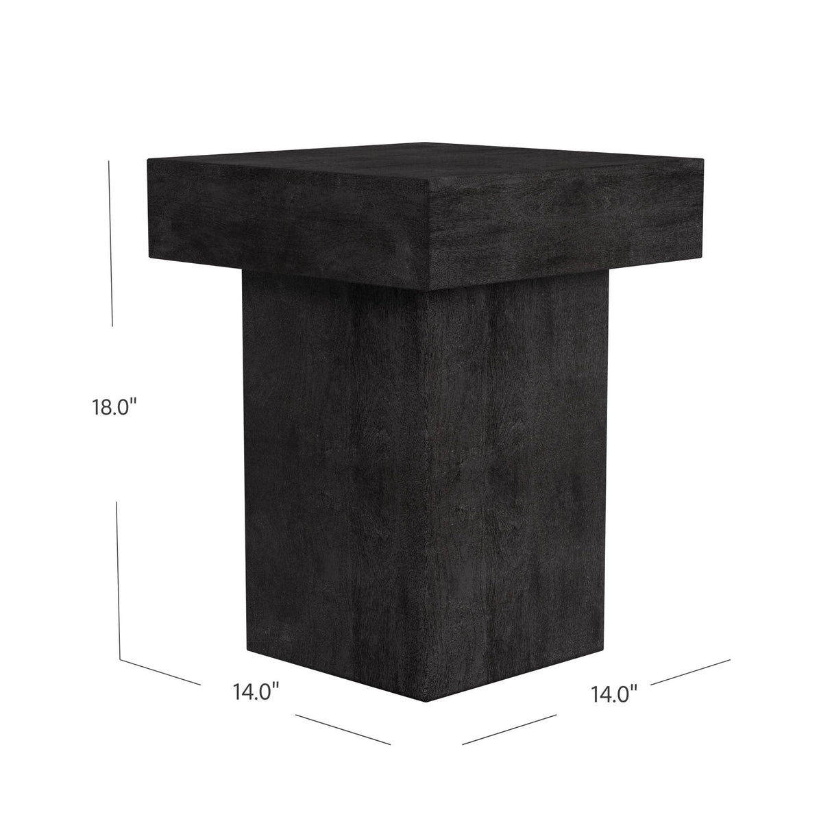 Bassett Dusty Black Padula Square End Table