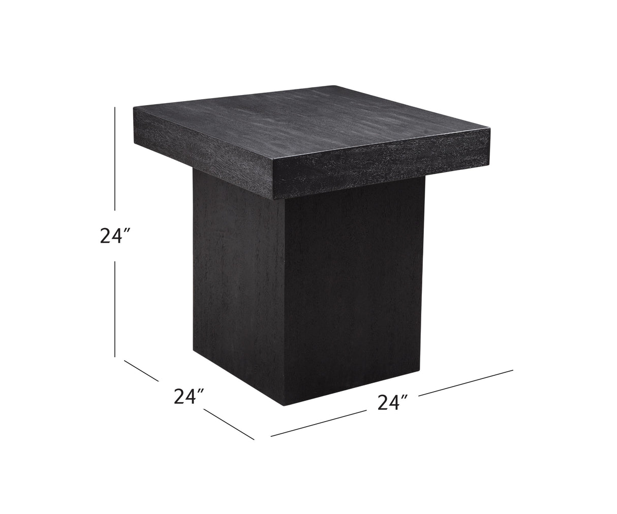 Bassett Duty Black Mango Padula Large End Table